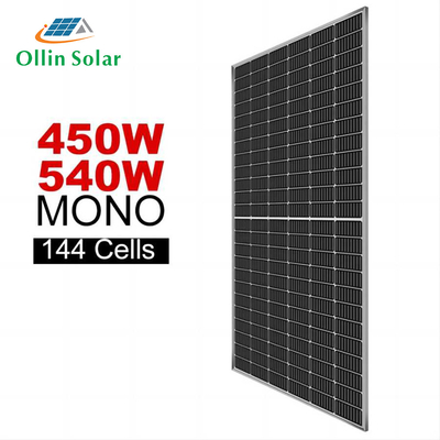 550W 반쪽 전지 모노럴 태양 전지판 양극 처리된 알루미늄 불순물 프레임 태양에너지 지판