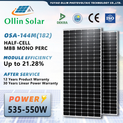 주문 144 전지 182 밀리미터 10bb 모노럴 솔라 모듈 지판 550W 560W 570W 580W 590W 600W online manufacture