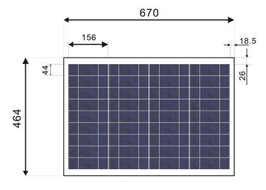 주문 백색 구조 12V 태양 전지판 3.2mm 높은 전송은 유리제 정면 유리를 부드럽게 했습니다 online manufacture