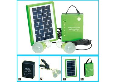 주문 5w 태양 PV 단위 및 1개의 건전지 2 전구를 가진 정상적인 휴대용 태양 전지판 충전기 online manufacture
