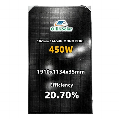 집들을 위한 모든 것 검은 440W 445W 450W 455W 460W 태양 전지판 단일결정 태양 전지판 반쪽 전지 태양 전지판 장비